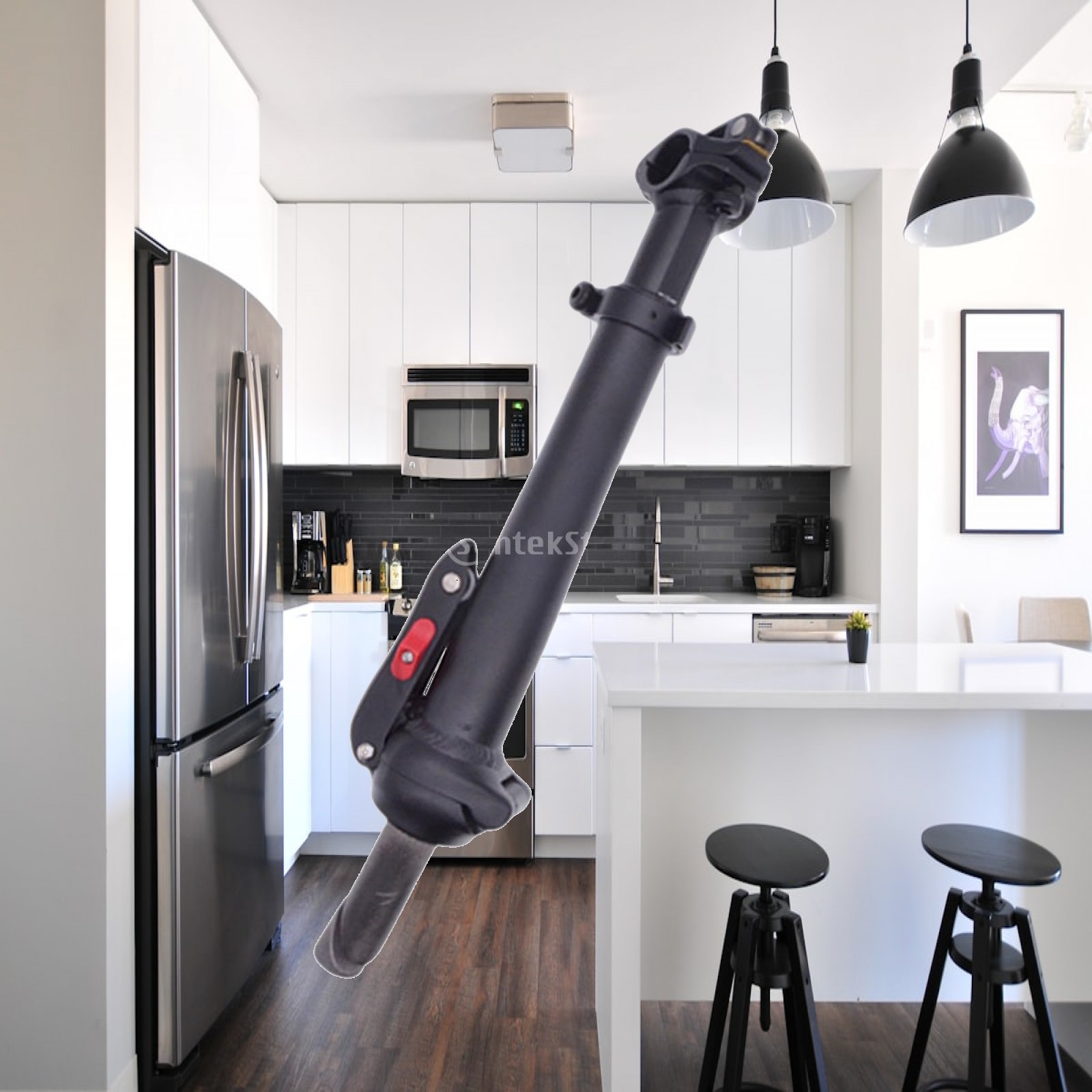 Handlebar Riser Stem - Ersatz-Fahrradlenker-Vorbau aus Aluminium, klappbar, schwarz, hochfeste