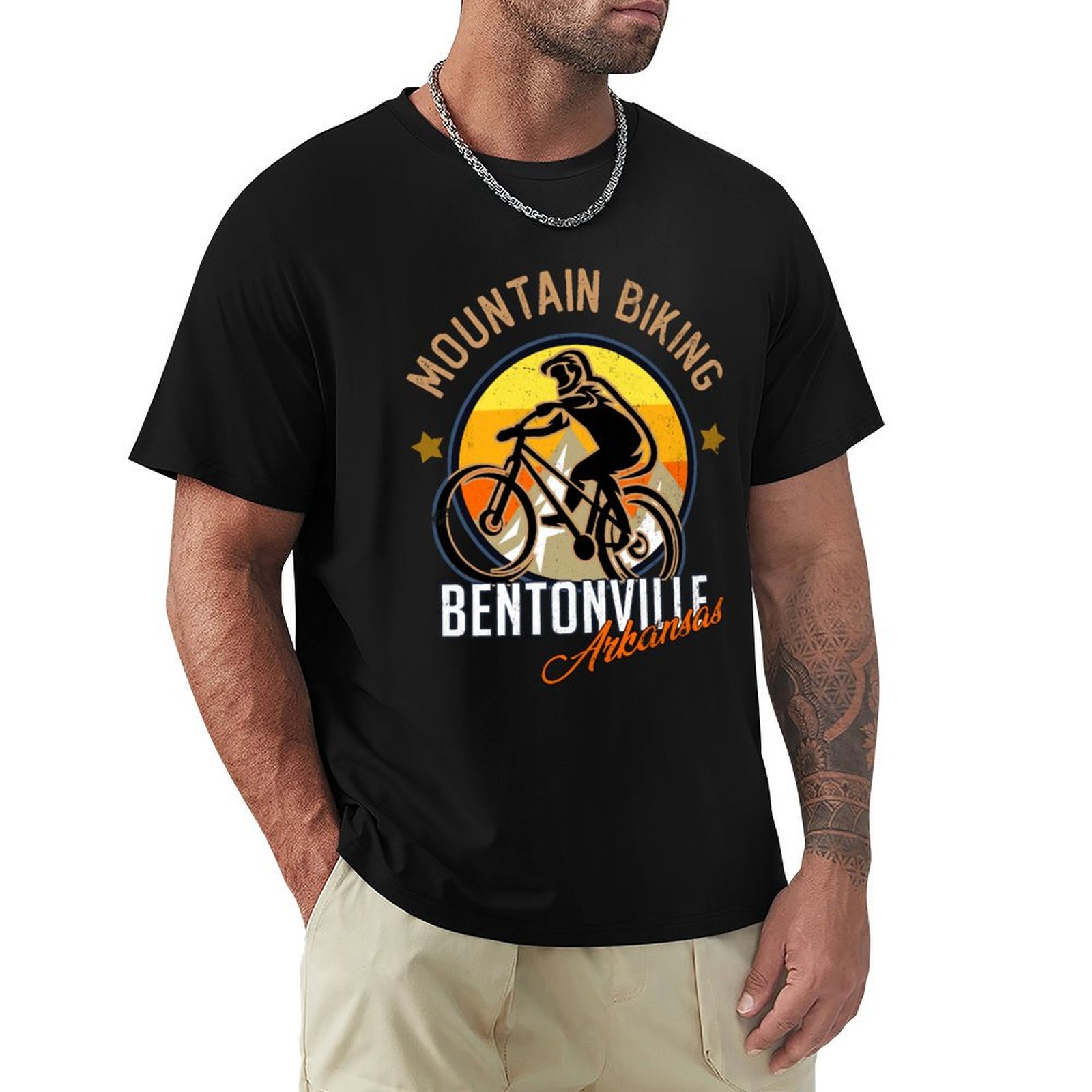 Mountain Biking Arkansas - Bentonville Arkansas Mountainbike-T-Shirt, schweißabsorbierendes Sport-T-Shirt