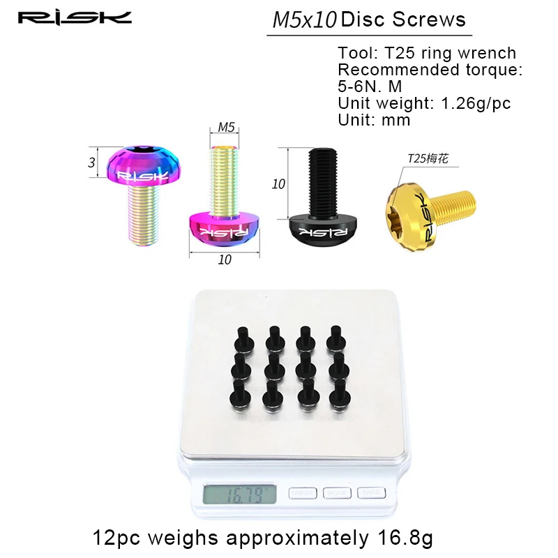 RISK 12 Stück M5X10mm Fahrrad- – Mtb Brake Rotor Bewertung und Preis